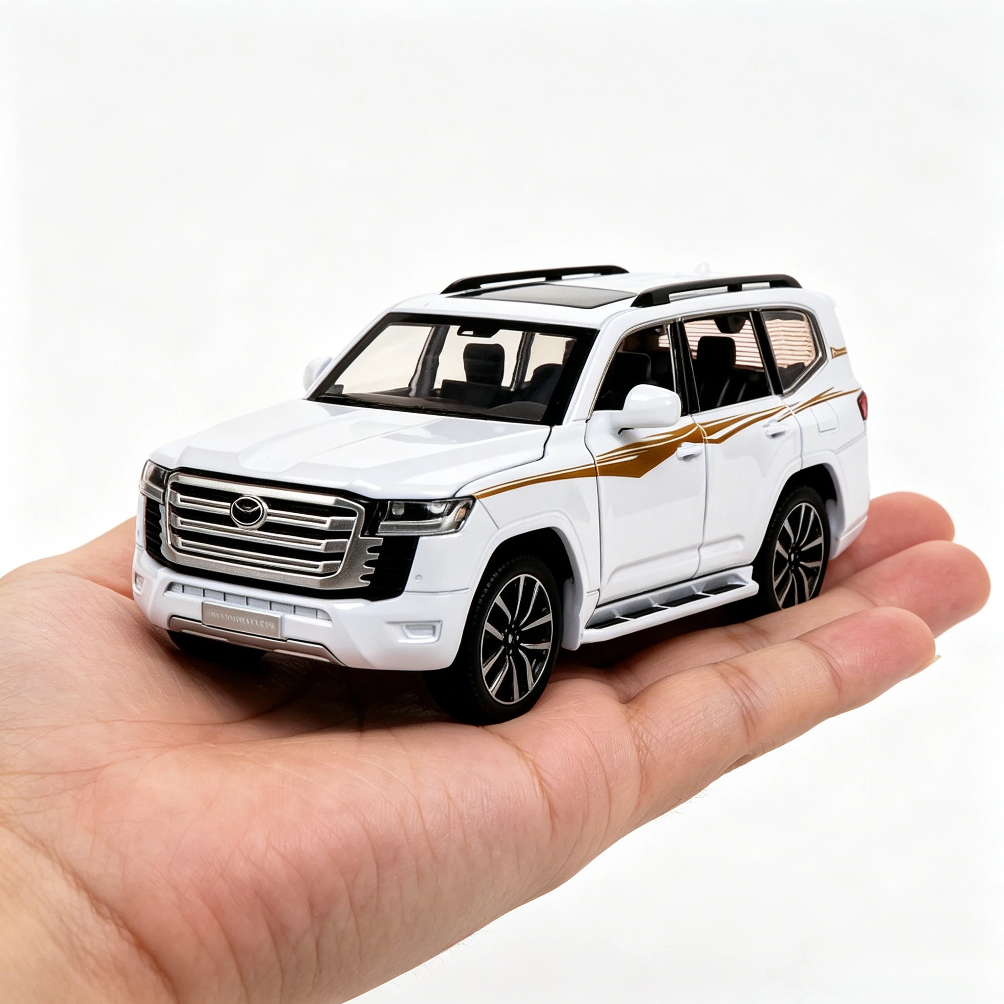 

1:32 Land Cruiser LC300 SUV Alloy Car Model Diecast Metal Toy Off-road Vehicles Car Model Sound and Light Kids Gift
