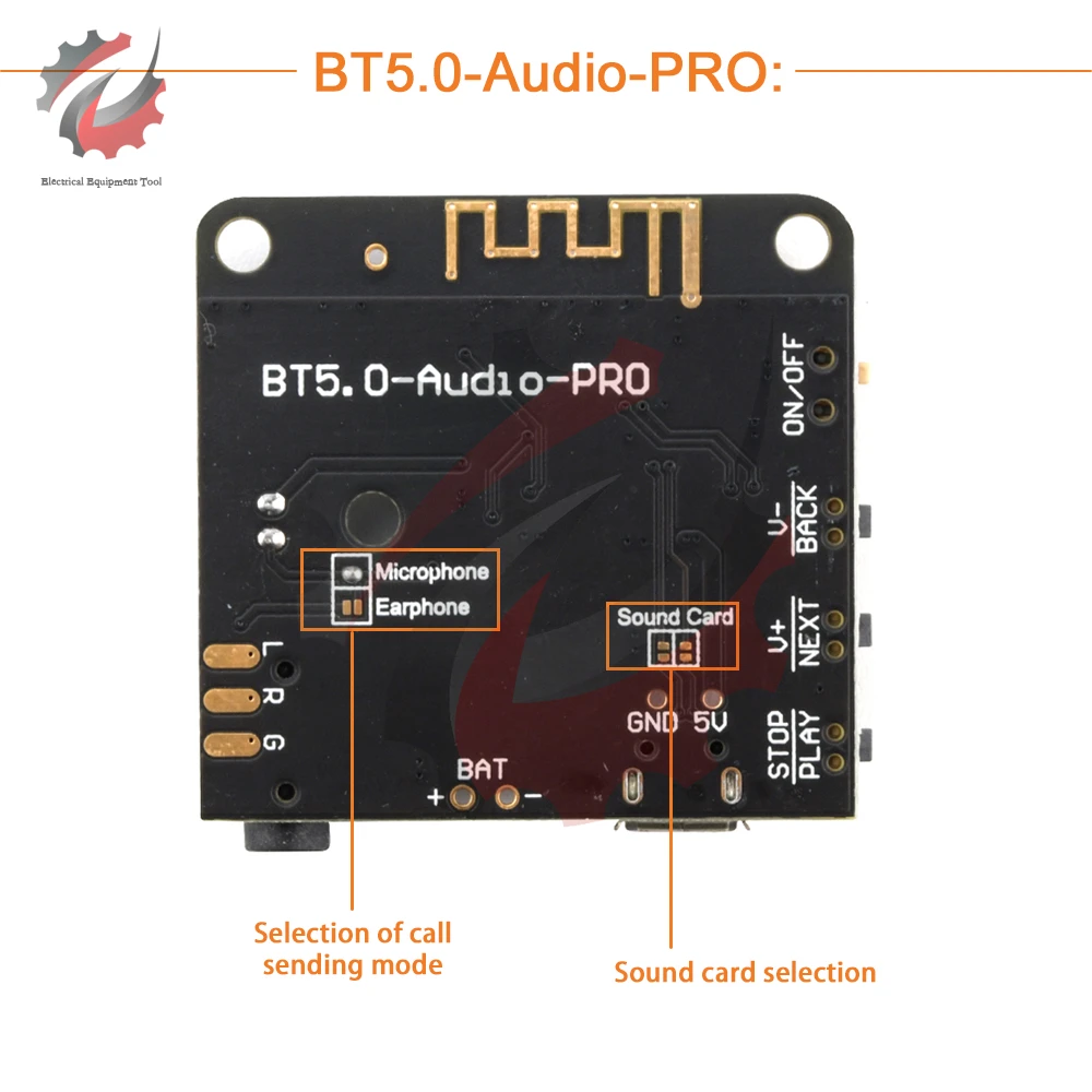 DIY Bluetooth Audio Receiver Board 3.7-5V Bluetooth 5.0 Module Automotive Sound Module Bluetooth Receiver Speaker Board With Mic