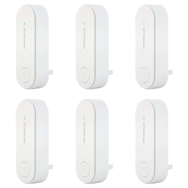 

A53Q-6Pcs Plug-In Air Purifier, Mini Portable Air Purifier, Generator Air Purifier Suitable For Pet Bedroom White US Plug