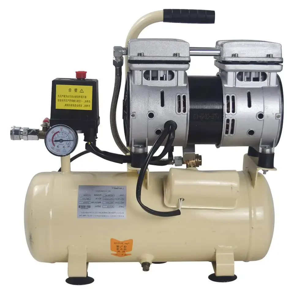 Portable Home 8 Lift-Off Dynamic Air Compressor Pump Electric Piston Silent Oil-Free Feature for Paint Essential Motor Core