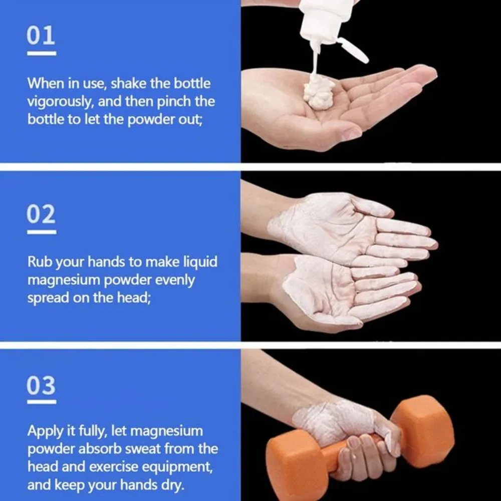 اللياقة البدنية السائل مسحوق المغنيسيوم تسلق الصخور المهنية الصف زيادة الاحتكاك قبضة المضادة للانزلاق مسحوق المغنيسيوم السائل 1 قطعة #6