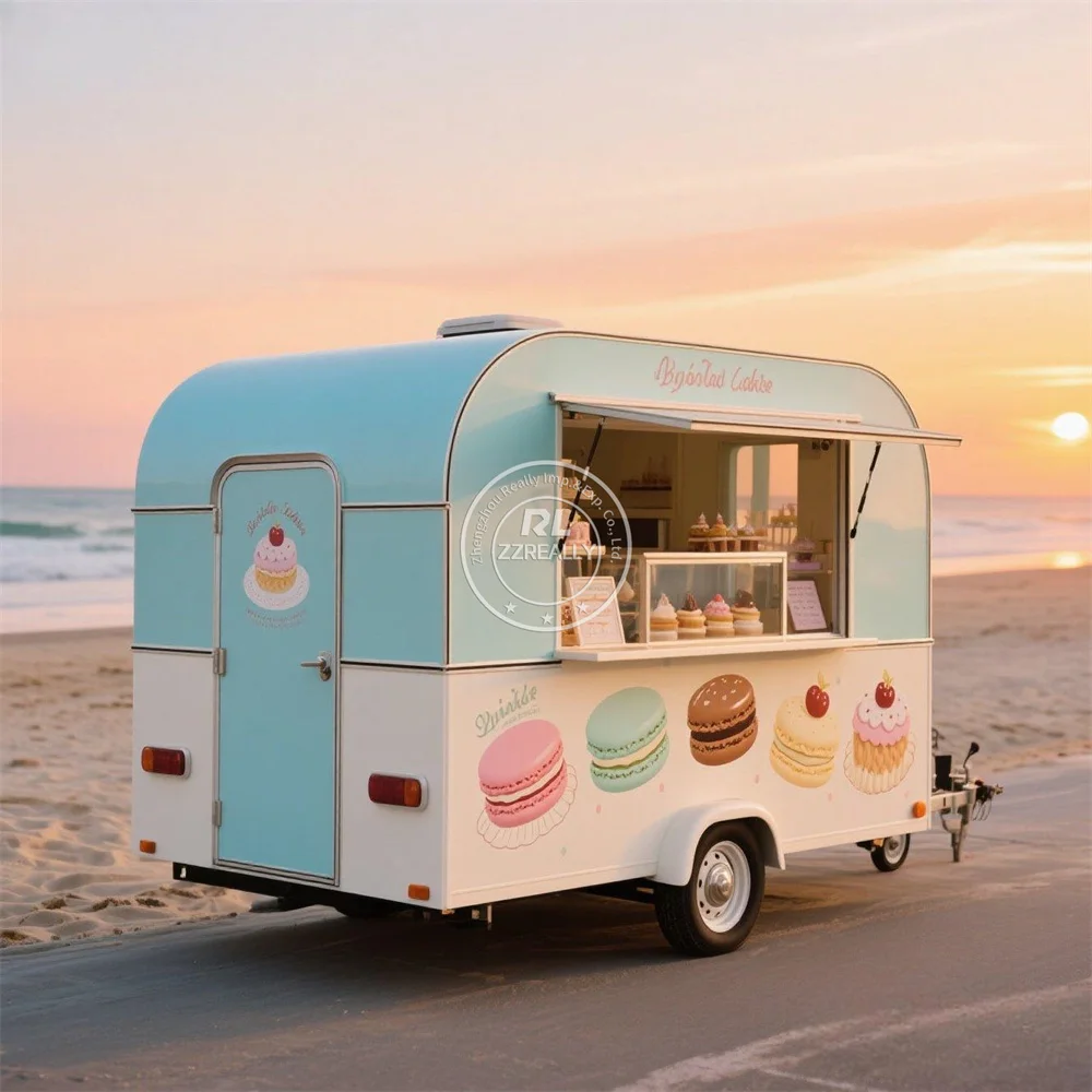 

Street Food Trailer Fully Equipped Hamburger Pizza Truck Ice Cream Cart Concession Food Truck With Full Kitchen