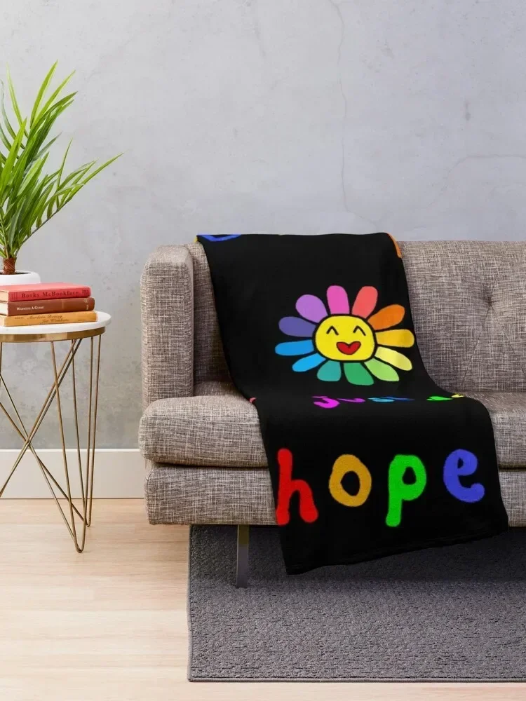 jhope rainbow Throw Blanket Hairy christmas decoration Luxury Throw Blankets