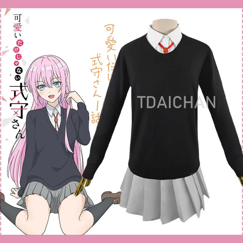 Shikimori's Not Just A Cutie Micchon Shikimori Cosplay Wig Costume Sweater School Girl Uniform Kawaii Dake Ja Nai Shikimori-san