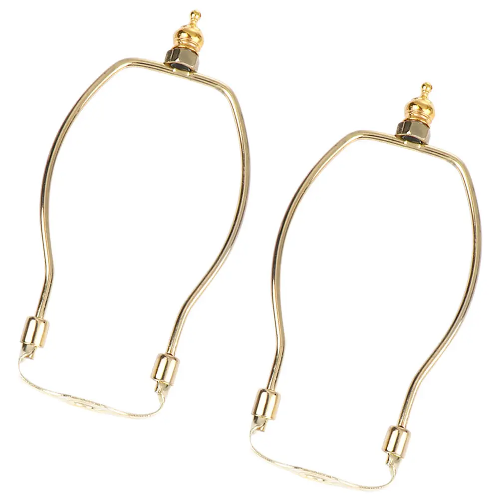 2Pcs Lamp Harp Lamp Shade Horn Frame Alloy Plating 11 Inch Stable Holder for Table Floor Crystal Lamps Accessory