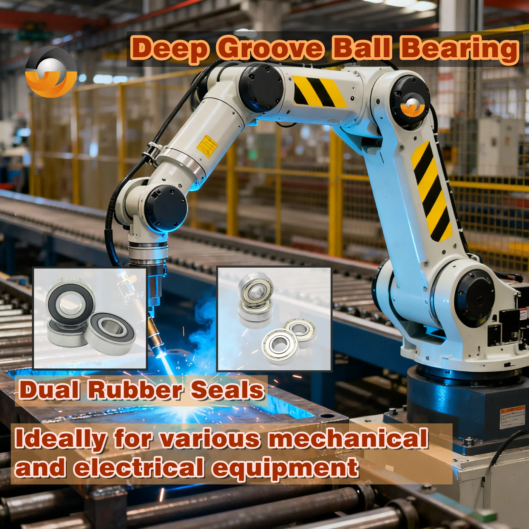 

1PCS 6000RS/ZZ Ball Bearing ABEC-7 for Mechanical and Electrical Equipment, Household Appliances 6001 6002 6003 6004 6200RS/ZZ