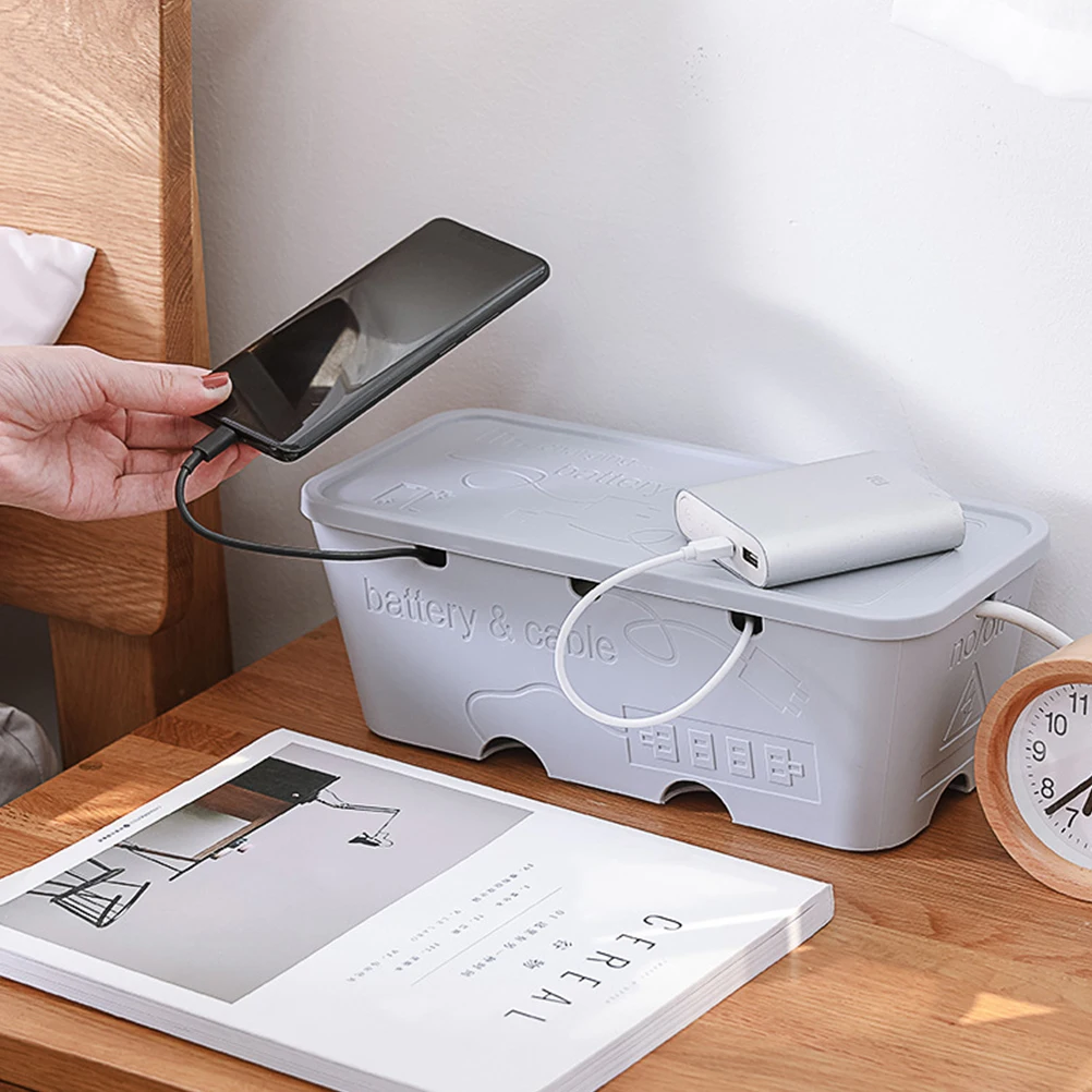 

Multifunctional PP Plastic Socket Organizer Cable Storage Case Household Supplies Cord Hider Strip Cable Management