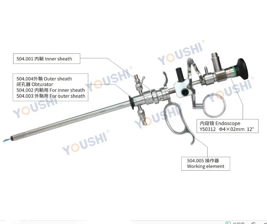 Resectoscopy Set/ Monopolar Bipolar Working Element /Urological Instruments