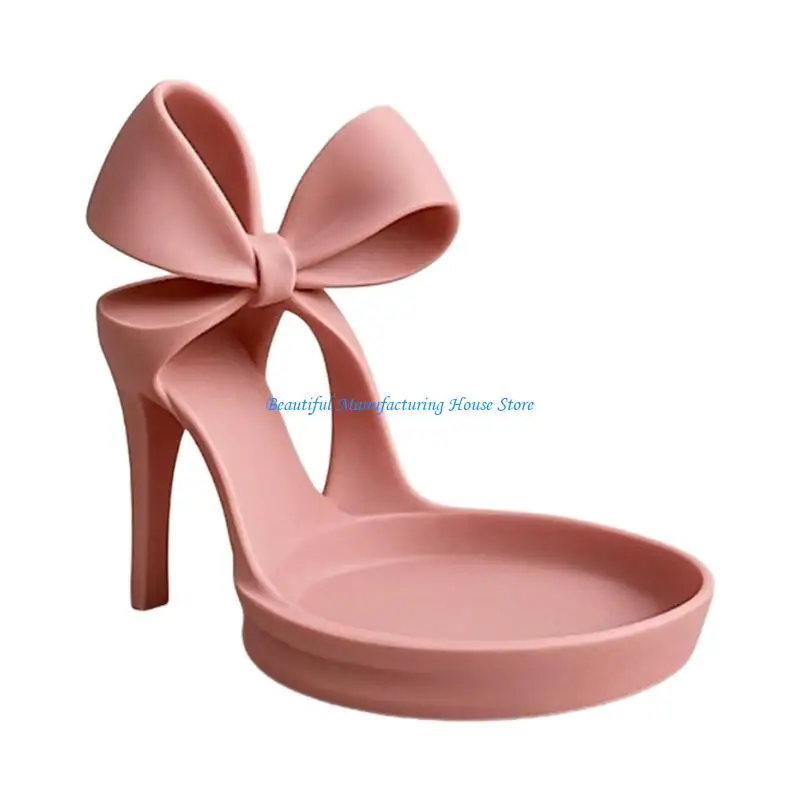 

E56A Modern High Heel Shaped Jewelry Holder Decorative Tray for Accessories Storage Earring Necklace Ring Organiser