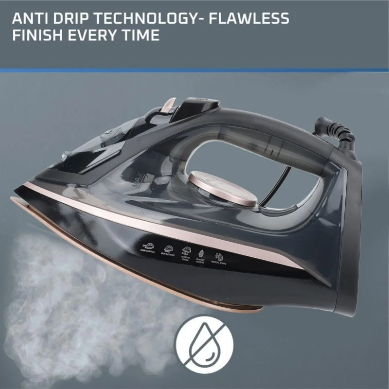 Steam Iron Handheld Portable Wet Dry Ironing 300 Microsteam Holes 380ML Stainless Steel Steam Iron For Cotton Wool Polyester