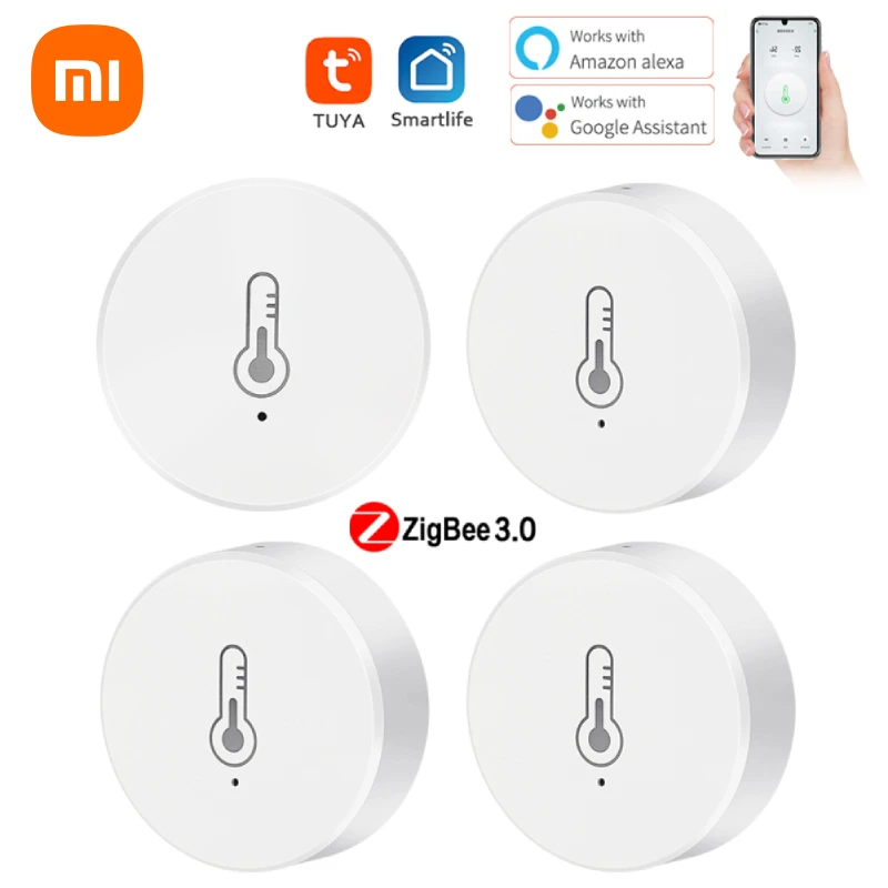 Xiaomi Tuya ZigBee 3.0 Smart Temperature And Humidity Sensor Tuya Smart Life App Remote Control Work With Alexa Google Home