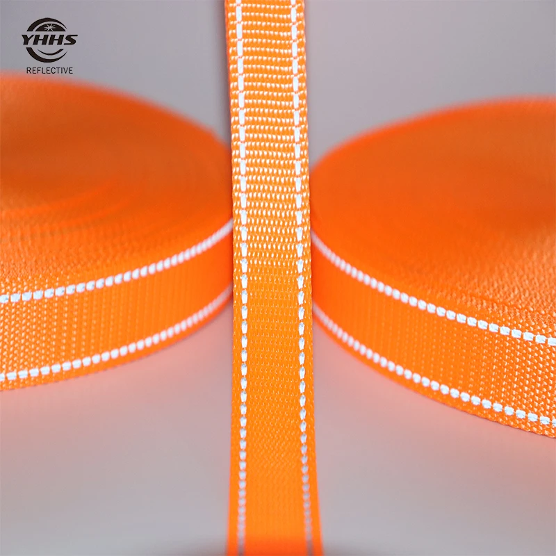 2.5Cm Phản Quang Webbing Polyester Cổ Thú Cưng Túi May Trên Quần Áo Kèm Áo Dây Đeo Ba Lô 5 Mét