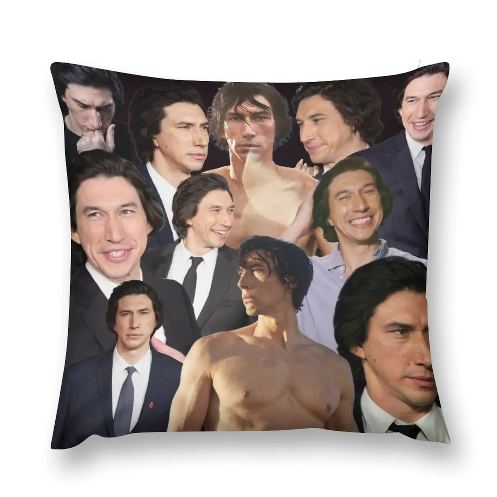 Adam Driver Collage 2021 Throw Pillow Decorative Cushion Christmas Pillows Embroidered Cushion Cover pillow