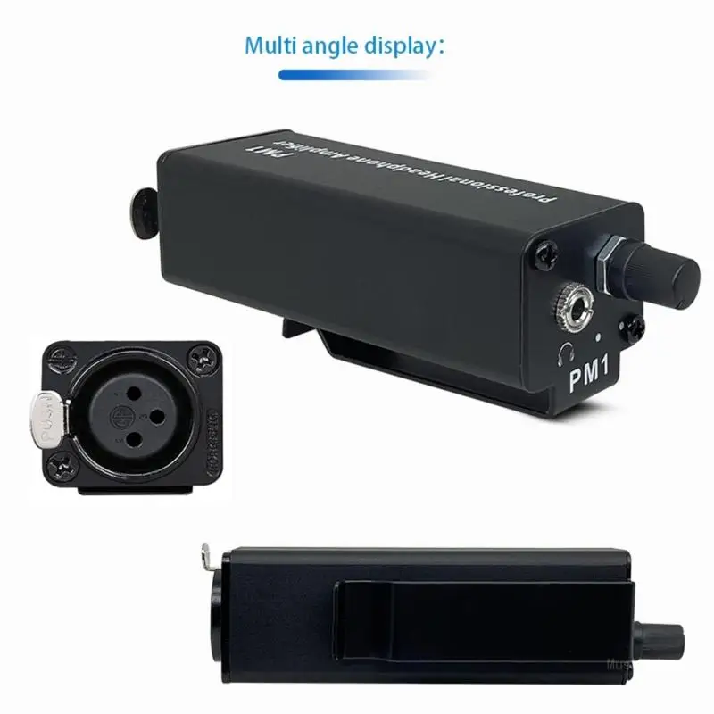 Adaptador amplificador fone ouvido portátil qualidade 3,5 mm Botão volume para aprimoramento som claro