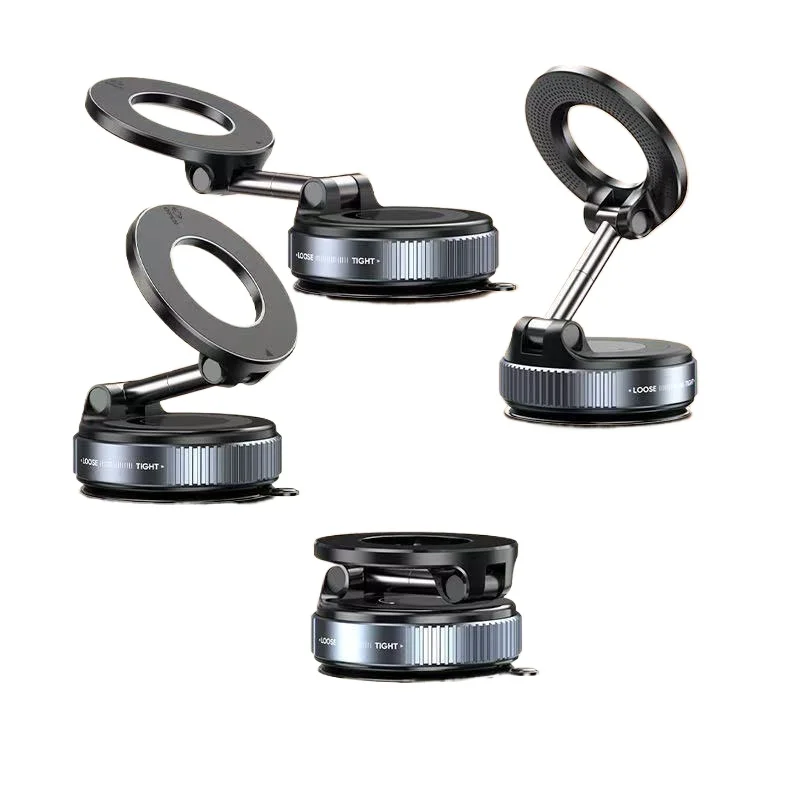 Car Mount Electric Vacuum Magnetic Holder Foldable Strong Suction Stand For Cell Phone For iphone13 14 15 16 17 Live Streaming