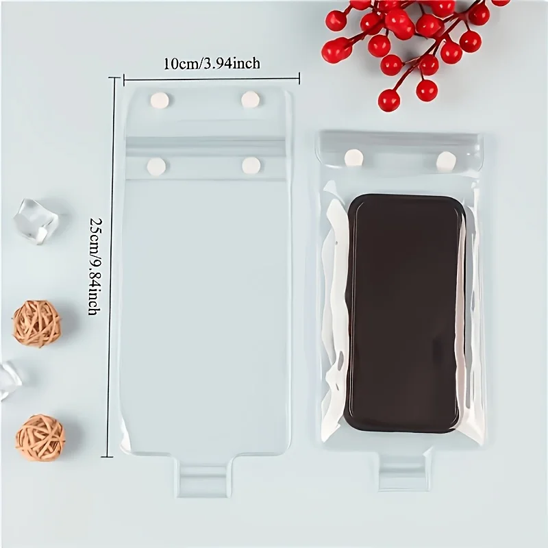 Bicycle Rider Phone Rain Cover - Touchscreen-Compatible Phone Pouch, Essential for Rainy Day Cycling, High-Value Phone Bag, Rechargeable Rain Sleeve. Suitable for Cycling, Rainy Days, Outdoor Activities, Bicycle Bags. Stylish Design, Secure Fit. view 2