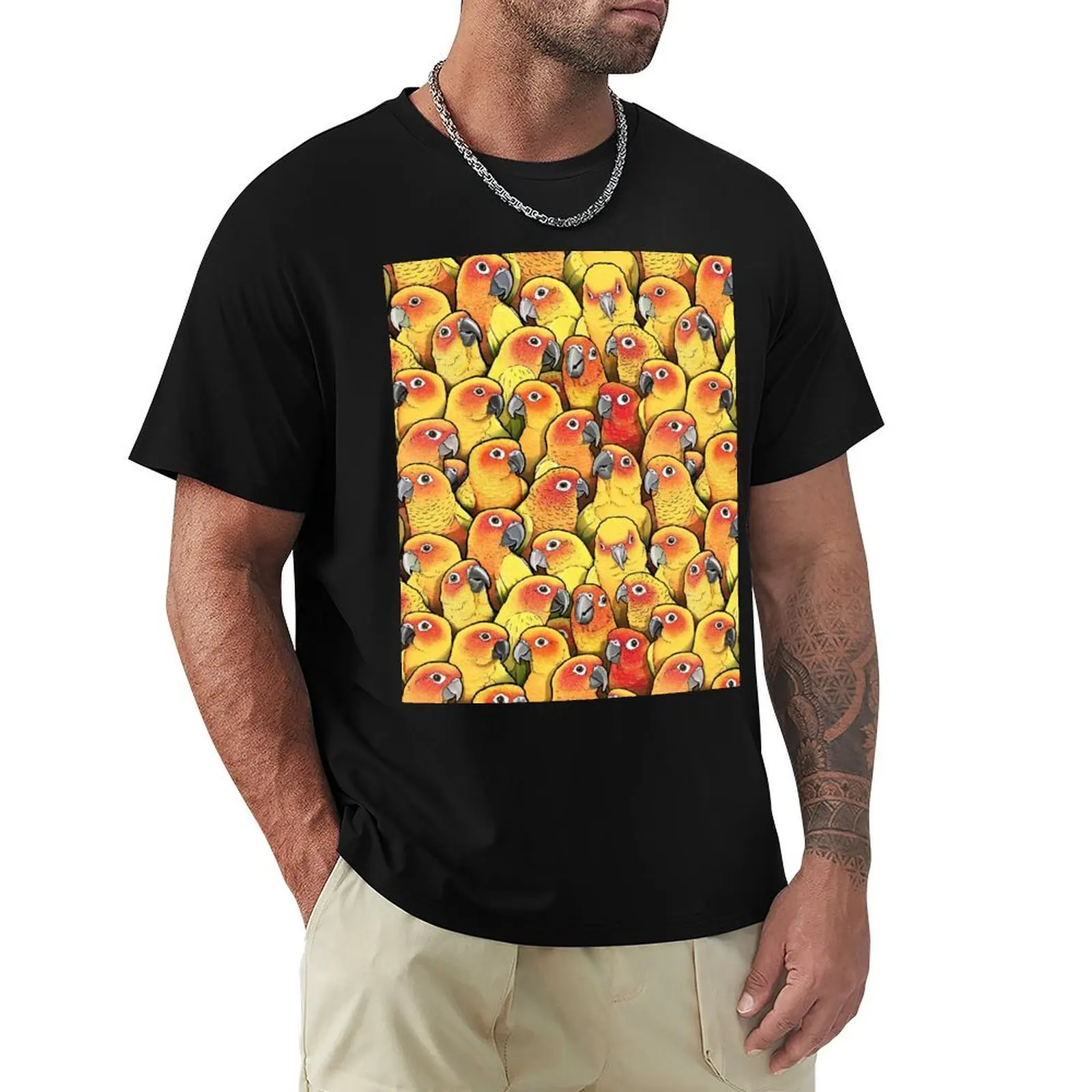 Sun Conures T-Shirt Basic Plain Tee for Spring and Summer