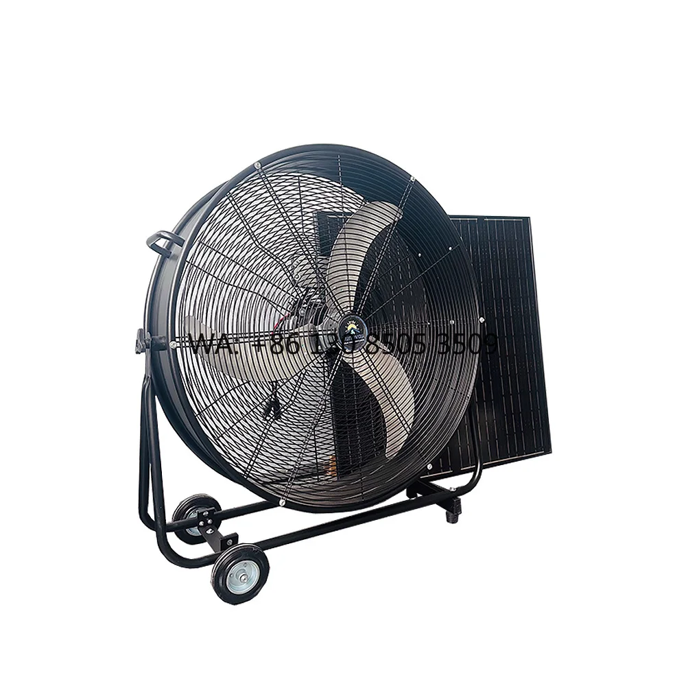 

30 Inch High-Power Solar Exhaust Fan for Industrial Workshop Livestock House Greenhouse, Energy Saving DC Brushless Motor