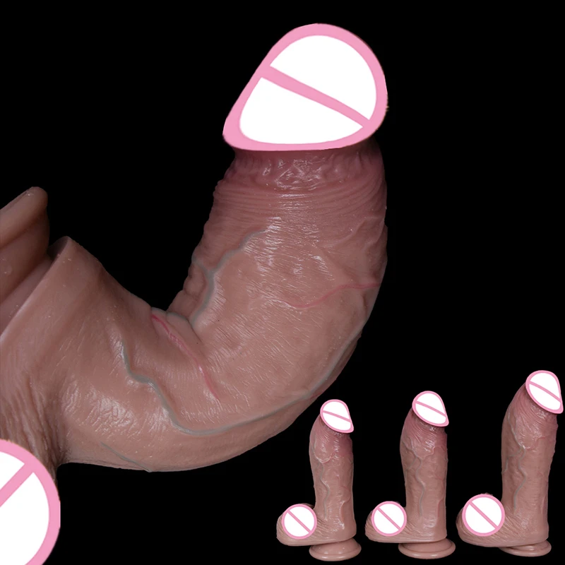 Soft White Silicone Realistic Dildo Big Huge Penis Cheap Sexual Machine Suction Cup Sex Toys For Female Masturbation Anal Butt