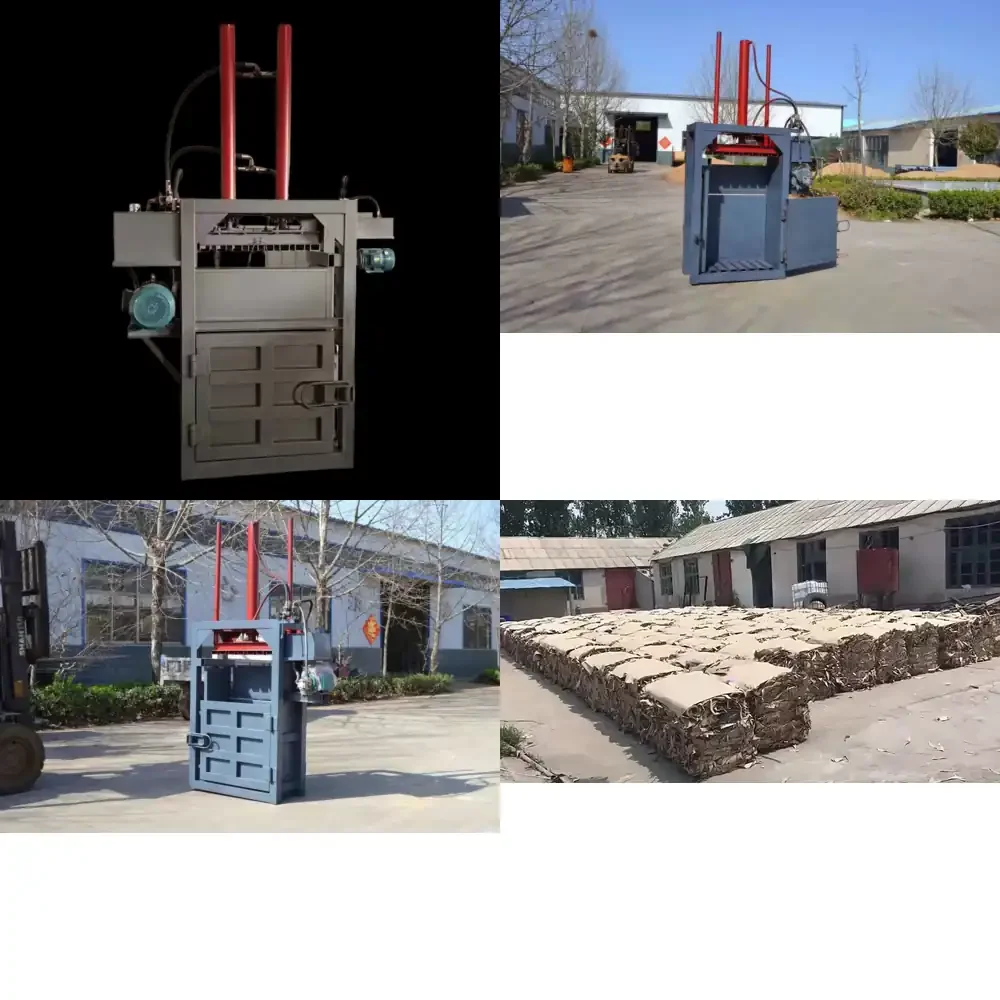 

Hydraulic Small Price Aluminum Pet Bottle Press Sawdust Plastic Cardboard Waste Paper Baler Machine 3kW