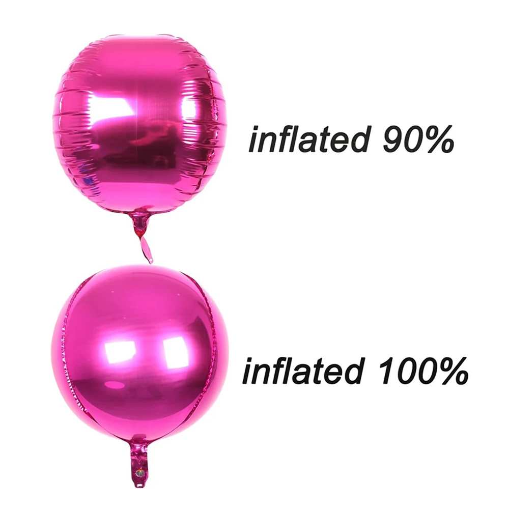 50-10IN قزحي الألوان 4D بالونات مستديرة المجسم 4D احباط بالونات الهيليوم Globos لعيد ميلاد الزفاف عيد الميلاد توهج ديكور الحفلات