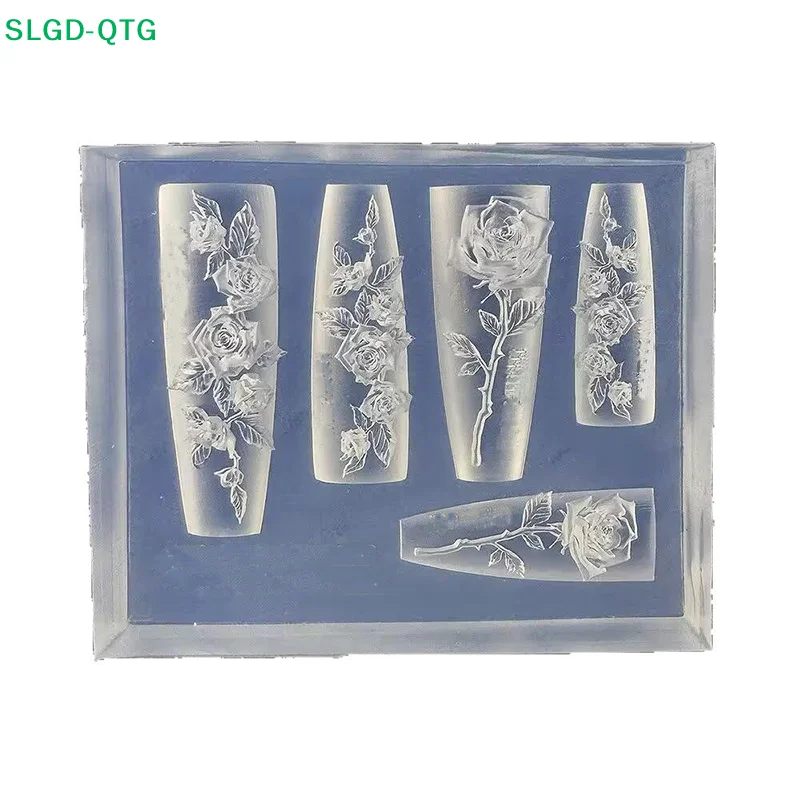 NEW Hot! Flexible Nail Art Silicone Molds Create Rose Flower Charm For Professional Design And Jewelry Making