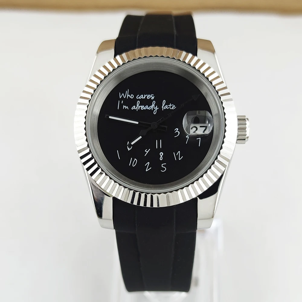 

Часы «Кого интересует, что я опаздил» (Watch NH35) 39 мм/36 мм, подходят для механизмов NH35/36, мужские часы, аксессуары для часов