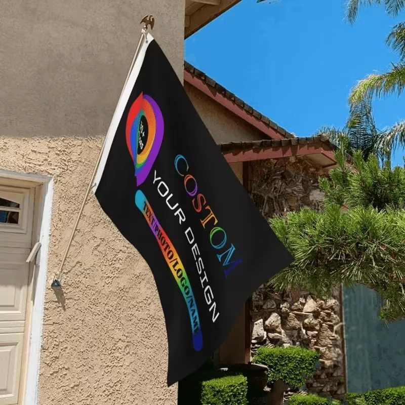 Custom Advertising Flags Allow Exclusive Holiday Pattern Customization For Festival Layouts Core Market Advertising Promotion