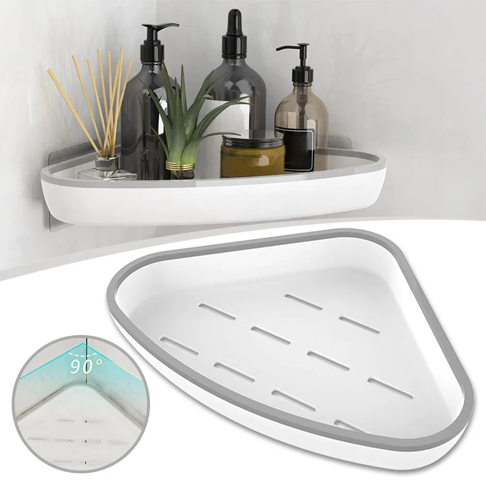 Rounded Corners Design Bathroom Organiser Multifunctional Organiser Rack For Cosmetics