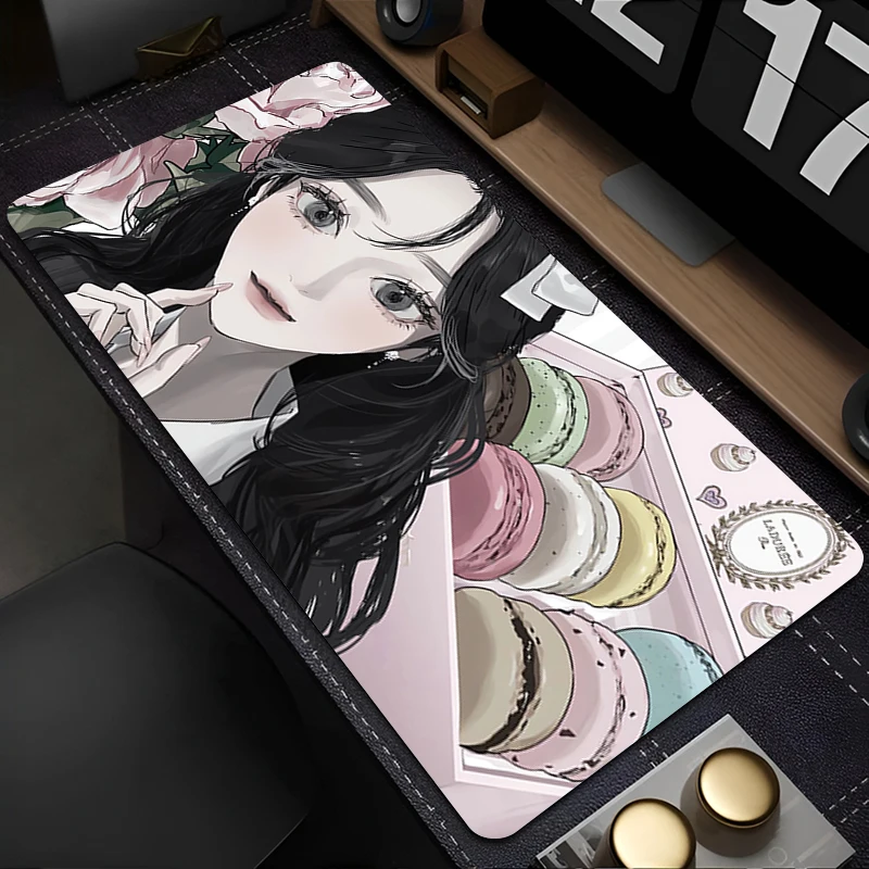 Alas Mouse Aksesori PC Alas Keyboard Alas Meja Kantor Alas Mouse Anti Selip Alas Tablet Karet Gadis Seksi Anime Alas Perpanjangan Gaming