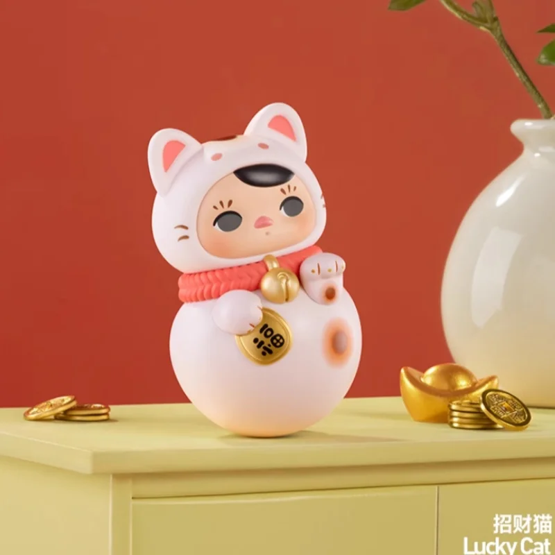 กล่องตาบอด Pucky Roly Poly Kitty Tumbler Series โรงรถชุดของเล่นน่ารักของขวัญเครื่องประดับ Tumbler คอลเลกชันของขวัญเดสก์ท็อปของขวัญเด็ก