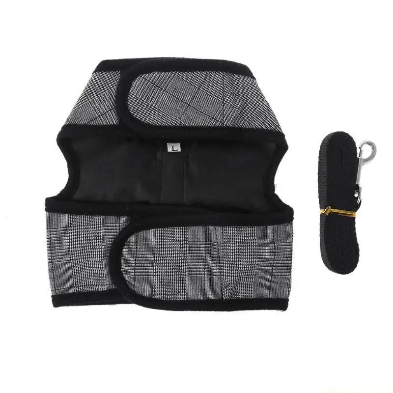 QX2E Adjustable Bow Rabbit Harness Vest Leash Rope Mouse Baby Bunny Squirrel Hamster