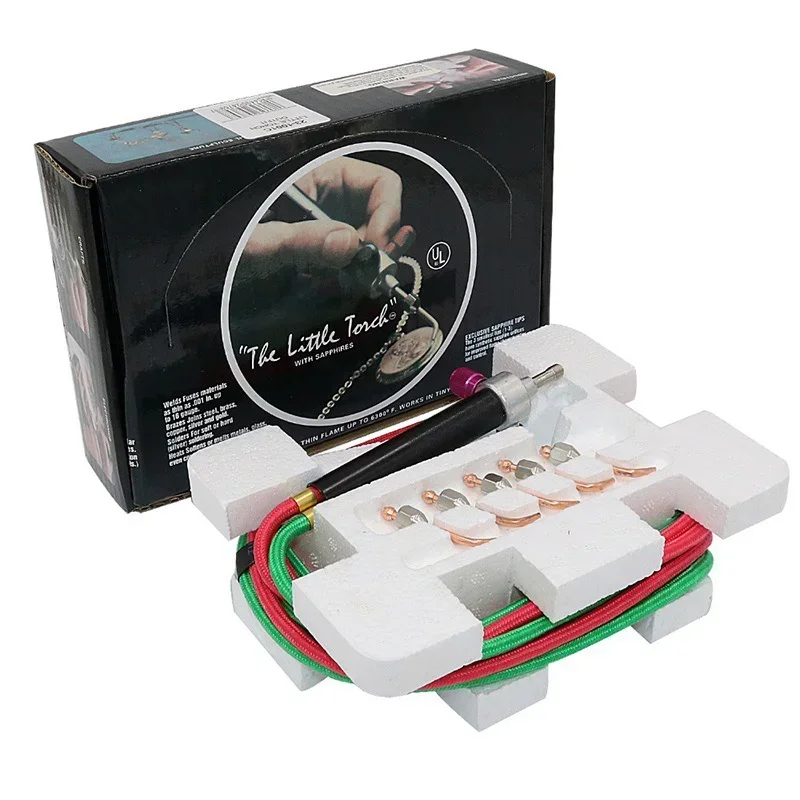 

Premium Jewelry Welding Torch Kit 5 Interchangeable Tips, Durable Metal Oxygen Torch for High-Temp Jewelry Making and Repair
