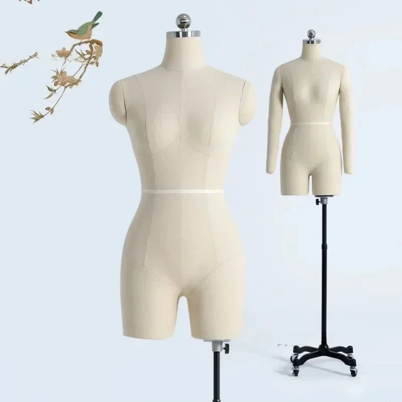 Sewing Linen Cover Body Female Mannequins with Legs for Clothing Design Bust Tailor Mannequin Dress Display Stand Can Pin