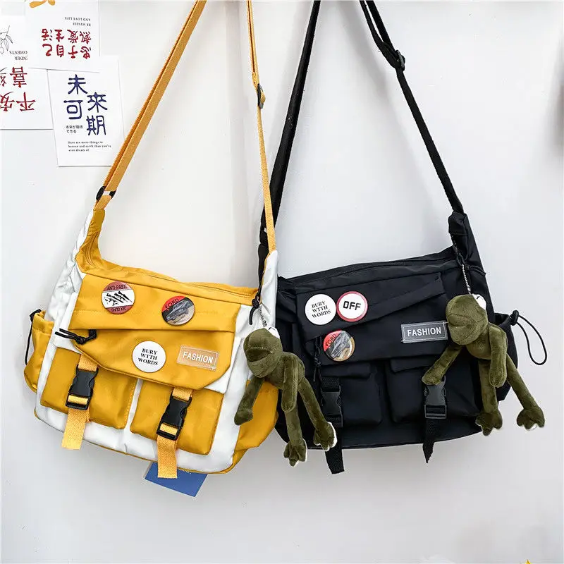 Fashion Nylon Diagonal Crossbody Bags for Women Handbags Shoulder Bag Waterproof Canvas Youth Men School Messenger Bags Bolsas