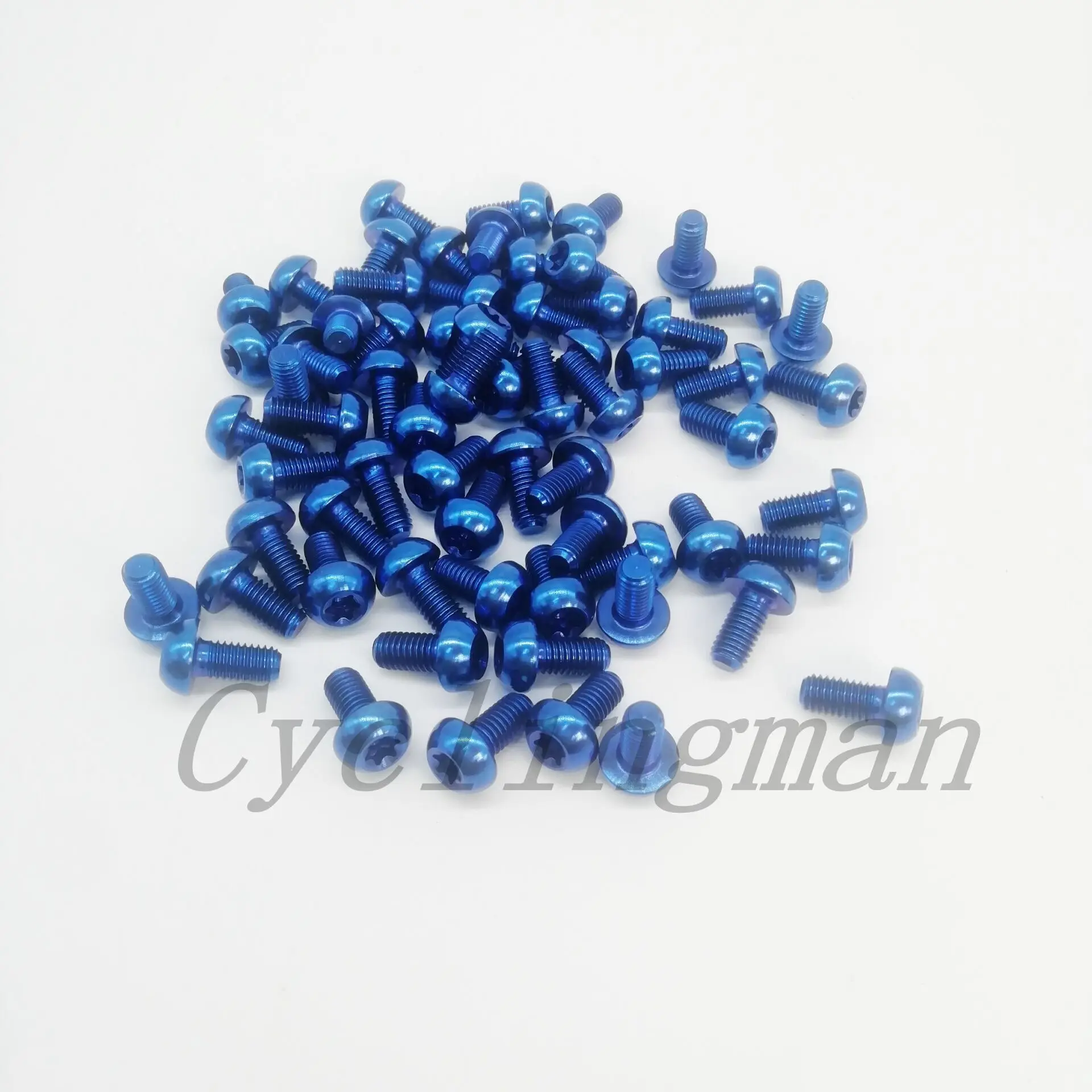 48 Stuks M 5X10Mm Regenboog Blauw Zwart Paars Titanium Ti Schroeven Bouten Voor Schijfrem Rotoren Mountainbike & Road M 5X10 T25 Torx Kop