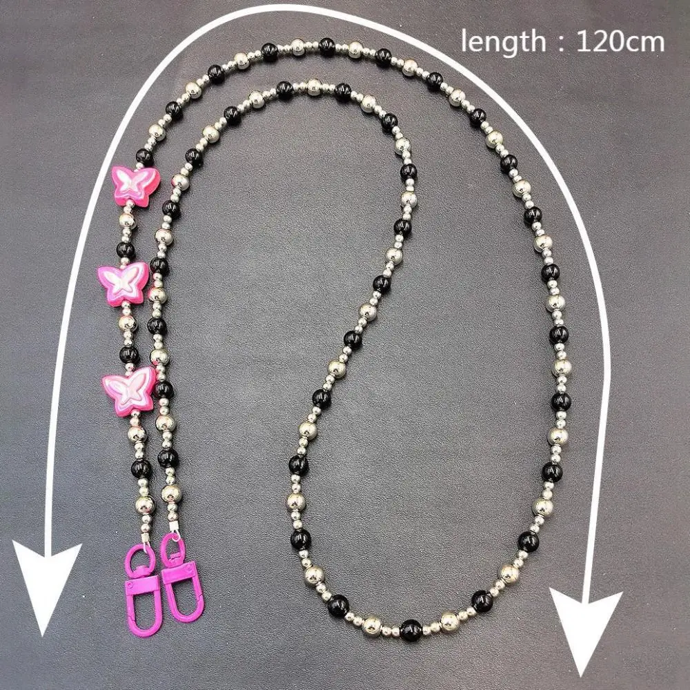 Anti-lost Mobile Phone Lanyard Butterfly Flower Multi-function Cell Phone Lanyard Portable Convenient Bag Chain