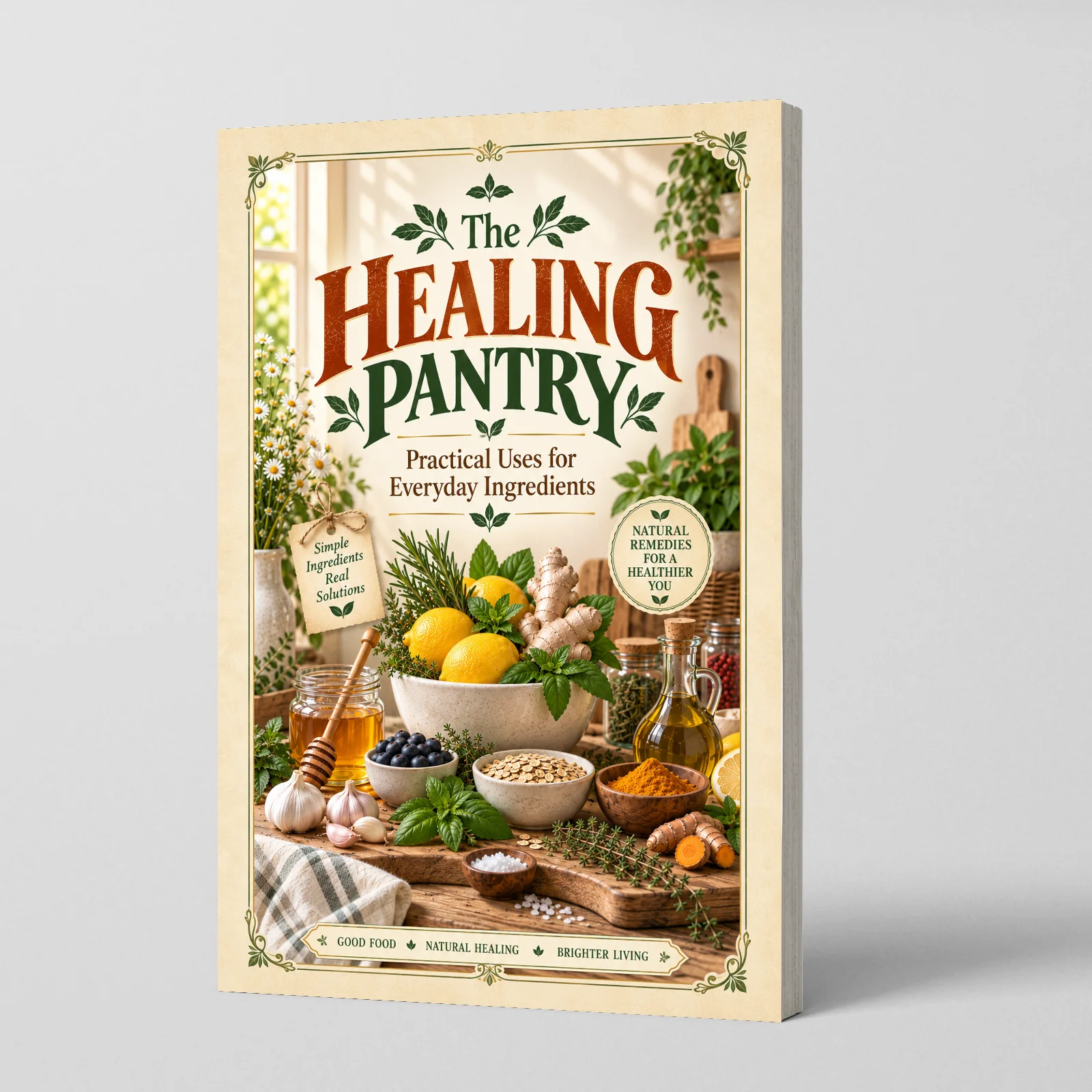 Healing Pantry, Turn Everyday Ingredients Into 200 Powerful Natural Home Remedies, Holistic Wellness Guide Book