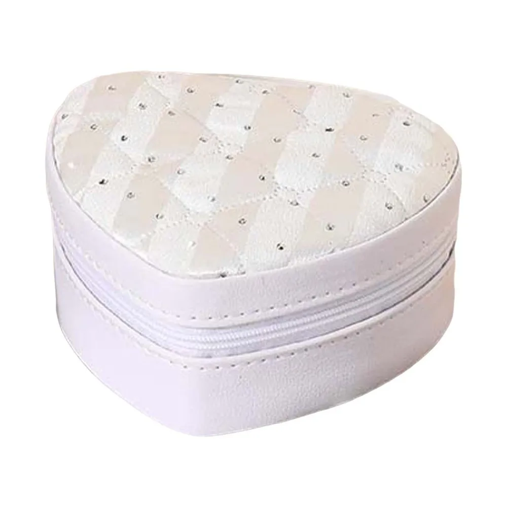 

Органайзер для украшений с несколькими отделениями в форме сердца, большой емкости, из АБС-пластика, для хранения ювелирных изделий, с защитой от потери, однотонный, для колец и ожерелий, упаковочная коробка