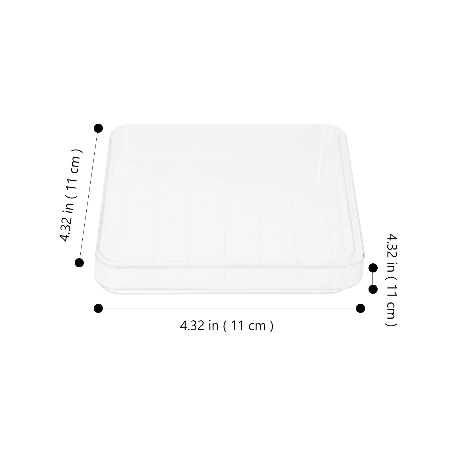 10Sets Square Petri Dish Simple Design High Performance Culture Dish for Biology Experiments Sterilized Plastic Container