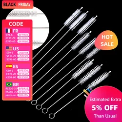 5PCS Straw Cleaner Brush Reusable Extend Reusable Pipe Tube Stainless Soft Hair Cleaning Brush Tool for Sippy Cup Water Bottle