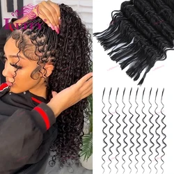 Pre-Divided Bulk Human Hair For Braiding Deep Wave Human Hair Extensions Curly Hair Double Drawn For Boho Braids Human Hair