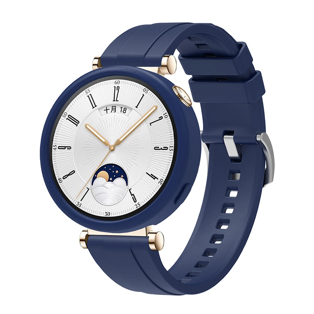 Silicone Case + Strap For Huawei Watch GT4 GT5 41mm Replacement Watch Band + Protective Shell