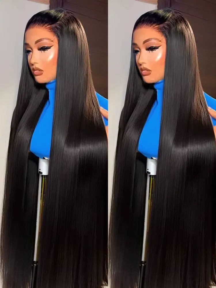 

Прямые парики с прозрачной HD-основой 13x4/13x6, 40-46 дюймов, из натуральных волос, плотность 300%, для женщин, с предварительно выщипанными прядями