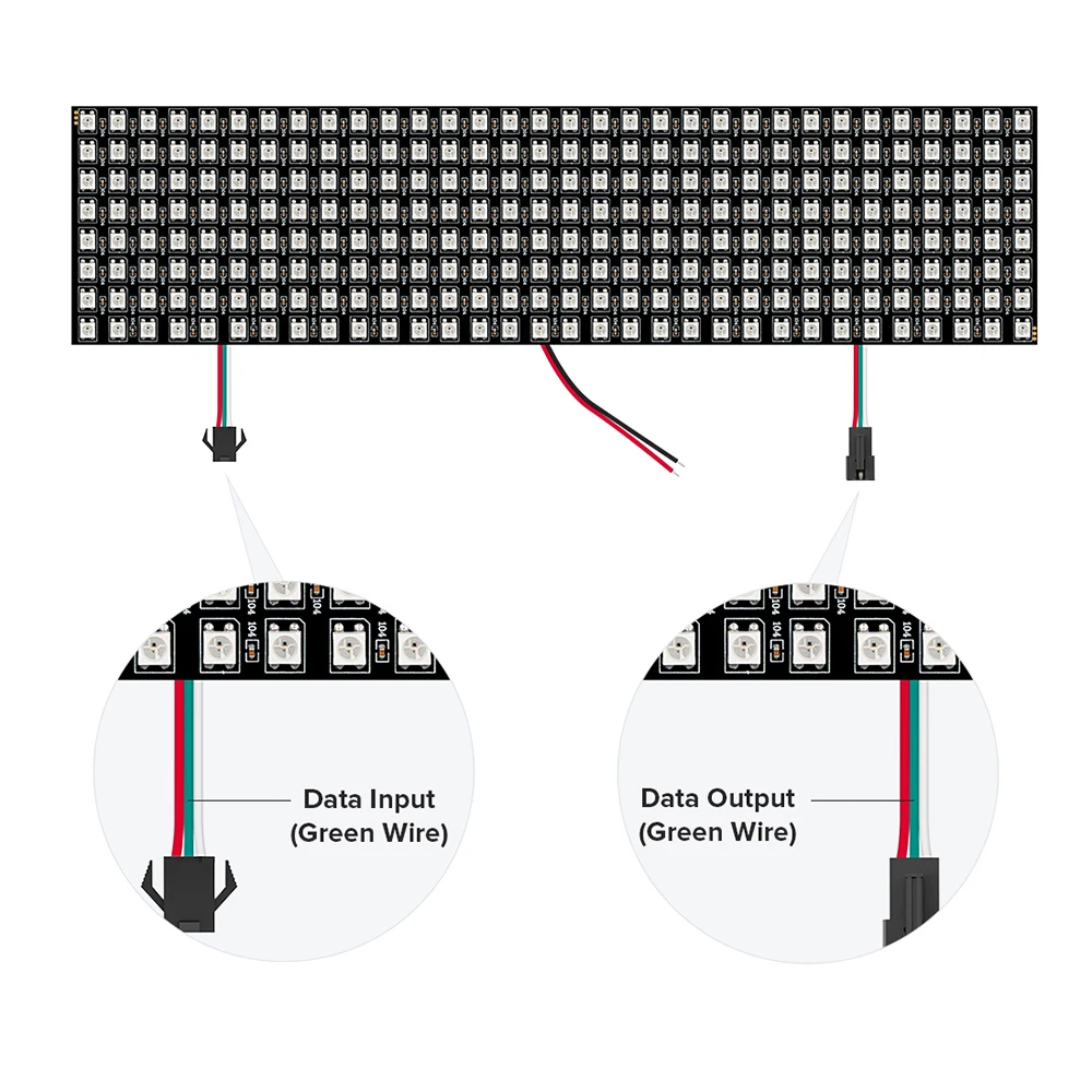 5pcs WS2812B RGB Panel Screen 8x8 16x16 8x32 256 Pixels Digital Flexible LED Programmed Individually Addressable Full Color DC5V