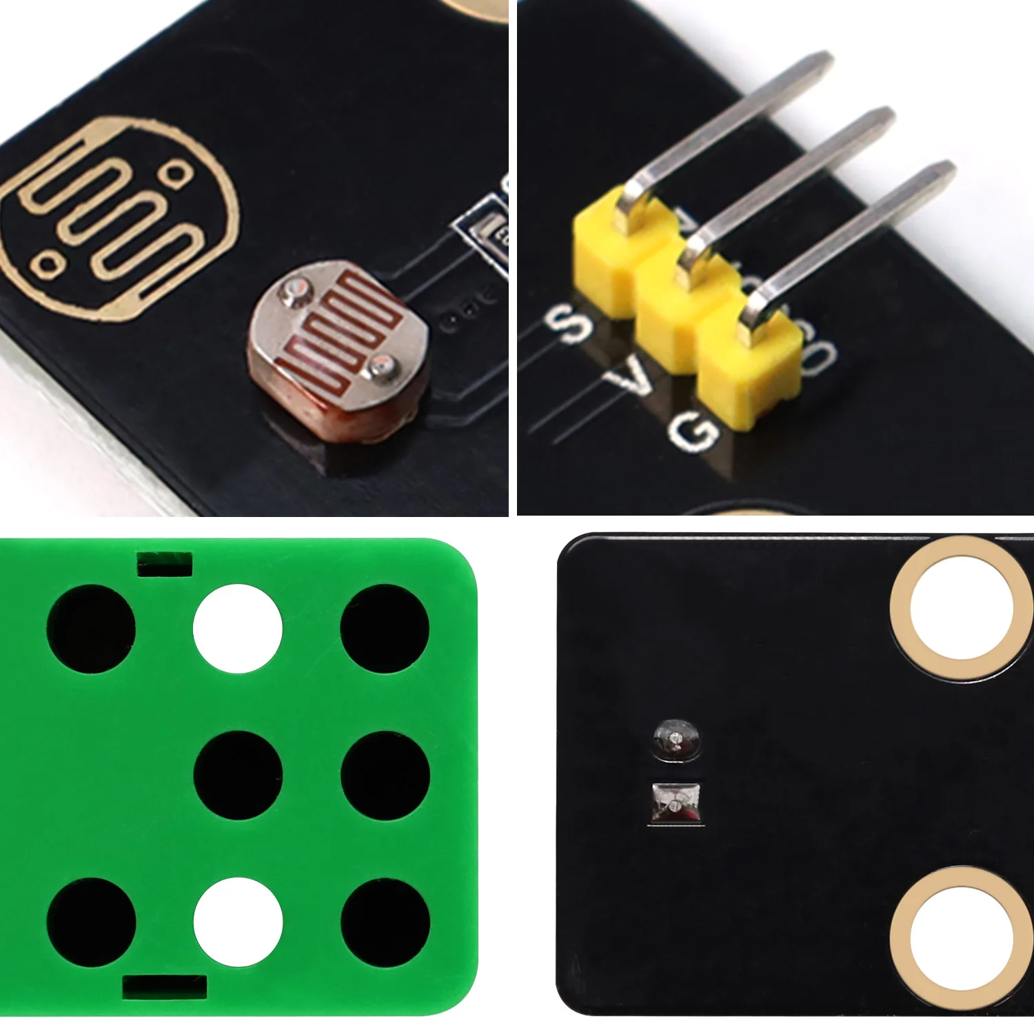 Photoresistor Sensor LDR Sensor Module DIY Electronic Building Blocks for Arduino UNO R3 Projects Compatible with Lego Blocks