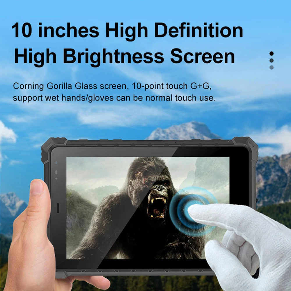 تابلت متين مقاوم للانفجار 1/21 بنظام التشغيل Windows 11 8GB 128GB 10.1 بوصة عرض 4G IP68 مع ماسح ضوئي ثنائي الأبعاد لمنصة حفر الزيت