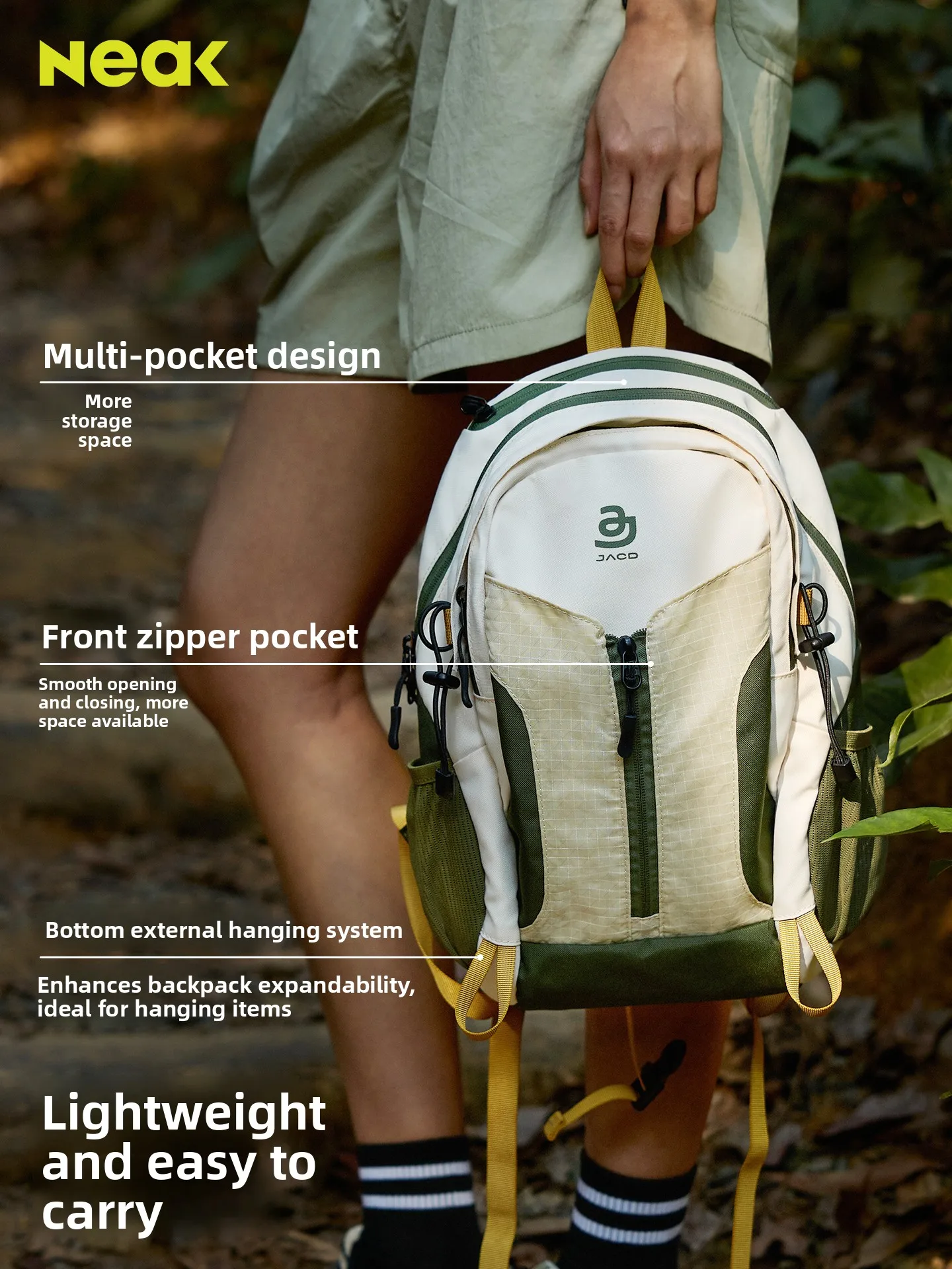 NEAK Lightweight Outdoor Sports Backpack Unisex Park Hiking Bag Versatile Travel Backpack 2026 New Style Youth round Shape