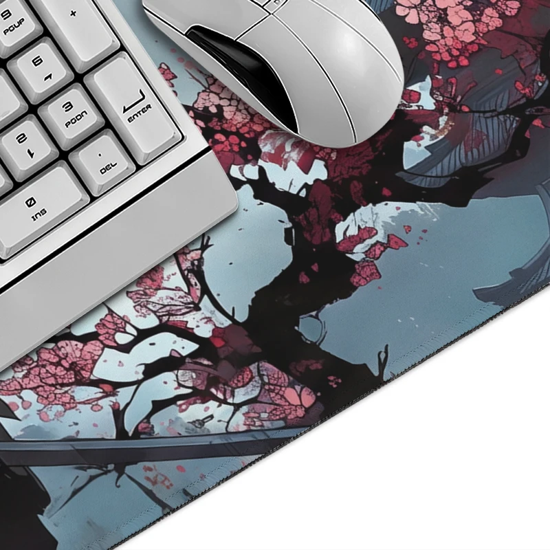 Blood Moon Samurai Mouse Pad Gamer XL HD Custom Large Mousepad XXL Desk Mats Mouse Mat Carpet Soft Office Gaming laptop Mice Pad