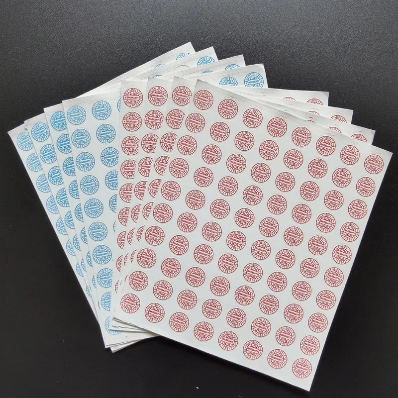 450pcs 10mm Diameter Round Fragile Paper Sticker Warranty Destructive Adhesive Eggshell Seal